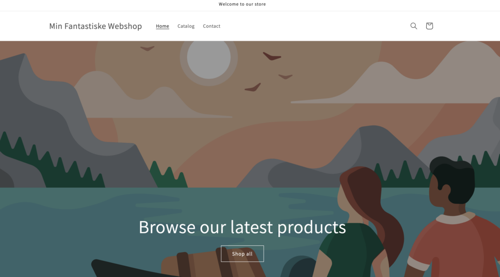 shopify webshop frontend