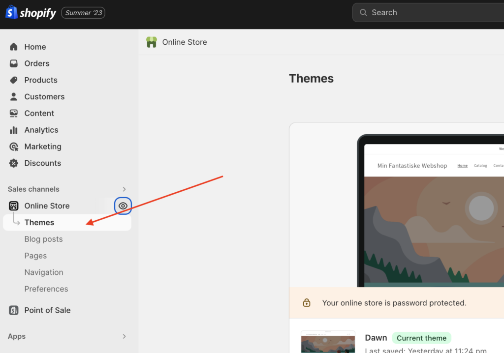 shopify webshop themes