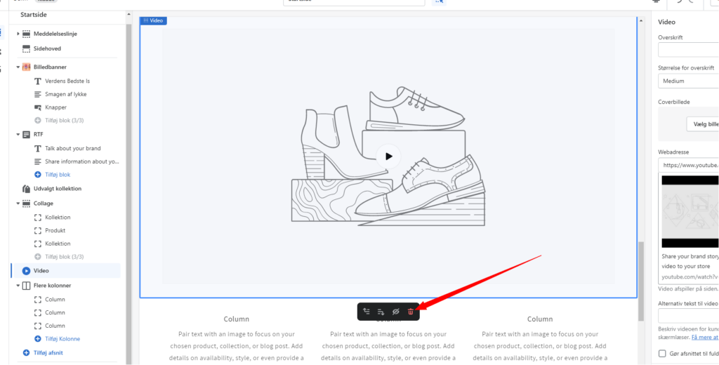 Shopify webshop kollektion