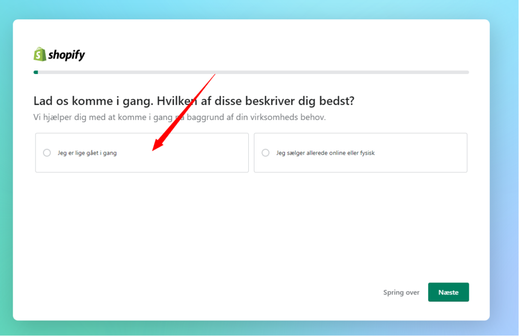 guide til shopify oprettelse