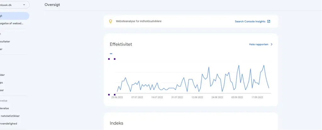 google search console overview