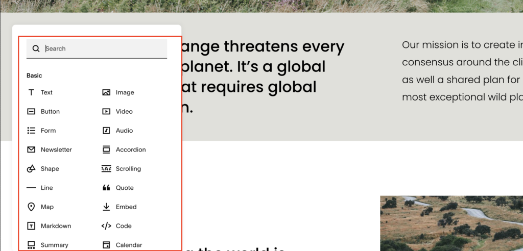 squarespace drag and drop