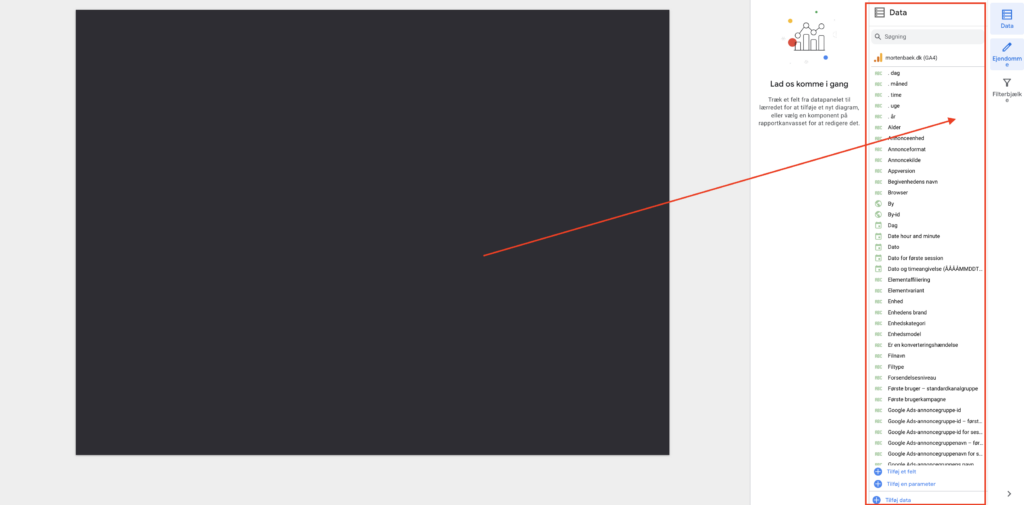 looker studio blank canvas
