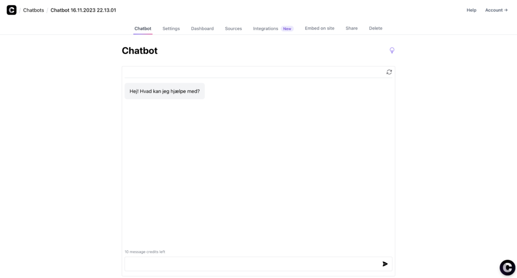 open ai chat bot