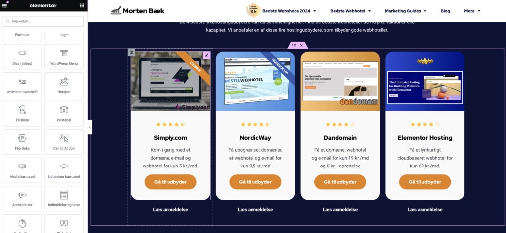 elementor drag and drop