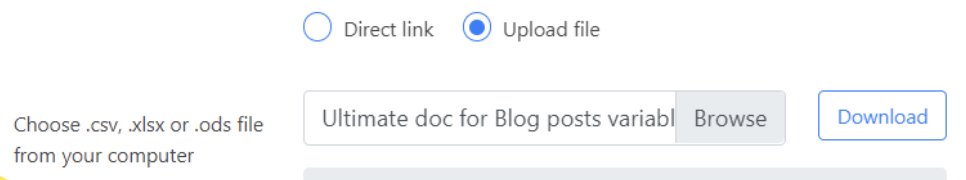 csv file import til mgp